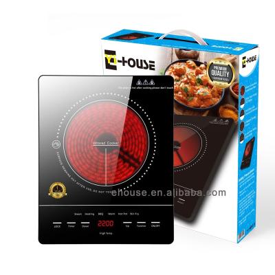 China Hotel Smart Infrared Cooker High-Power 2200W Tea Halogen Oven Cook Stove Home Stir-fried Electric Infrared Cooktop for sale