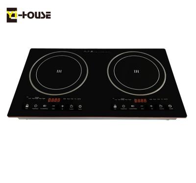 China Hotel Factory Direct Selling Kitchen Electric Stove 2200W+2200W Double Head Electric Induction Cooker for sale