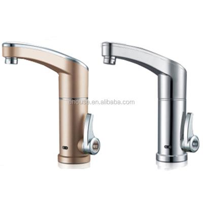 China Hotel Chrome surface instant heating water tap electric faucet hot water tap for sale