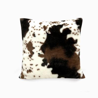 China Cow Blanket Cushion Anti-Static Design Home Decor Rabbit Hair Pillowcase Fur 18*18