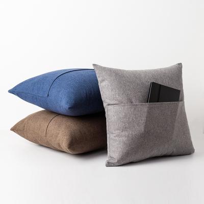 China Amazon New Arrival Anti-static Pillow Cases Manufacturer Creative Sofa Pillow Cover Manufacturer Creative Simple Home Pocket Cushion Canvas Cover for sale