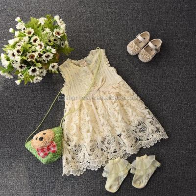 China Breathable Woven Knit Top Cotton Toddler Little Girls Dresses , Babies Dresses for sale