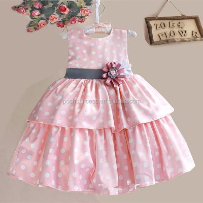 China Washable Polka Dot Print Cotton Puffy Dress Dresses For 3 Year Old Girl, Dress For 3 Year Old Girl for sale