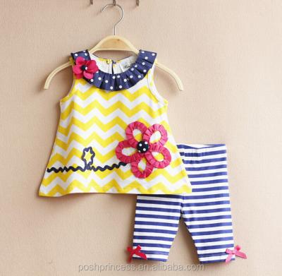 China 100 Breathable Cotton Herringbone Baby Clothing Sets for sale