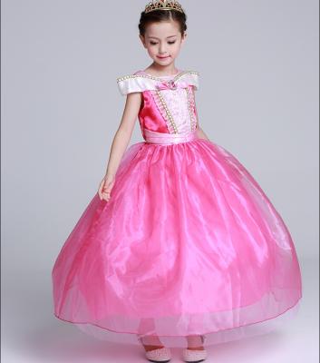 China High Quality Polyester Sleeping Beauty Aurora Princess Kids Halloween Costume for sale