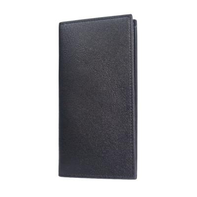 China Customized Slim Men's No Slim PU ID Bifold Leather Wallet Leather Credit Card Holder Long For Men for sale