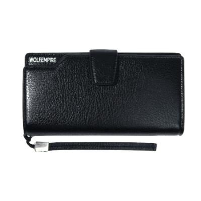 China Fashion Waterproof Three Layer Pocket Wallet PU Leather Long Wallet For Man for sale