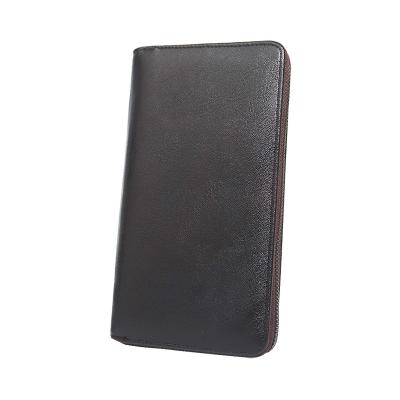 China Retro Protective Leather Cards Passport Holder Document Organizer Waterproof Unisex Phone Case Bag Wallet for sale