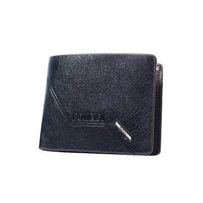 China Hot Selling Waterproof Men's Pinch Fashion Dompet Small Zipper Card Holder Genuine Leather Leather Wallet for sale