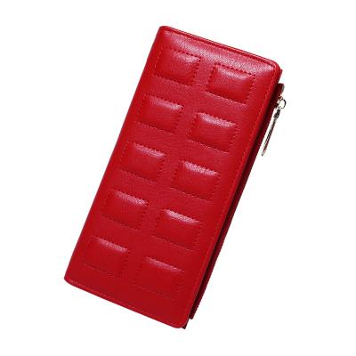 China Designer Waterproof Womens Wallet Ladies Long Zipper Clutch Wallets Fashion Solid Color Women Long Wallet for sale