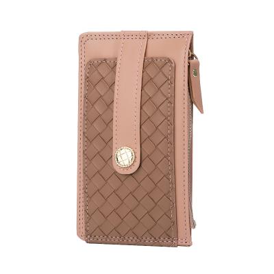 China New Women Wallets Waterproof Zipper Mini Key Chain Wallet PU Coin Purse Multi-Card Bit Leather Card Holder for sale