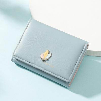 China Lovely Fresh Mini Short Purse Waterproof Fashion For Kid Wallet ID Card Money Coin Cute PU Leather for sale