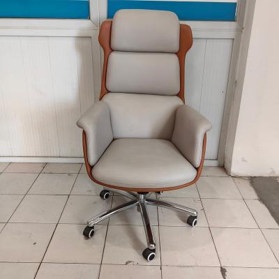 China Adjustable (height) Office furniture adjustable swivel manager boss executive PU leather office chair for sale