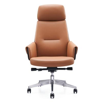 China Revolving Office furniture adjustable swivel manager boss executive PU leather office chair for sale