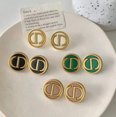 China New Arrival Religious Designer Luxury Brand Jewelry cc Popular CD GG Two Letter Stud Earrings for sale