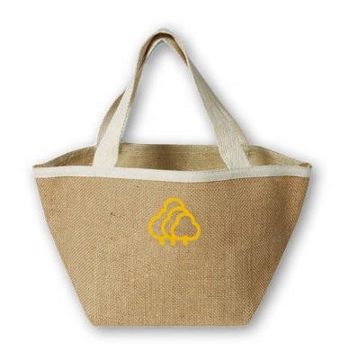 Chine Mini jute 340gsm au-dessus du type qui respecte l'environnement du sac 100% de plage d'épaule à vendre