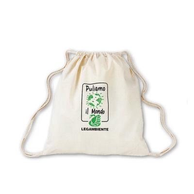 Chine Coton blanc fait sur commande en gros de haute qualité de sac de cordon de coton de sac de cordon de tissu de coton 2019 à vendre