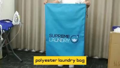 China Bolso promocional del lavadero del lazo de la extra grande de los bolsos de lazo del poliéster del uso en el hogar en venta