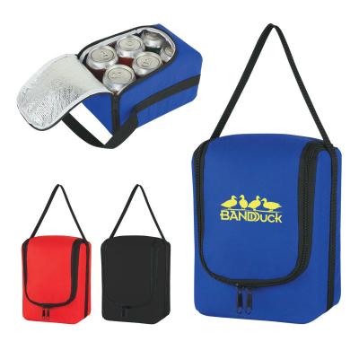 China 80gsm Non Woven Six Pack Bottle Cooler Bag Custom Logo Available for sale