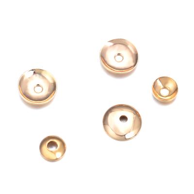 China Fashionable Factory Direct 18K Glod Plated Pearl Cap Brass Pearl Caps Filigree Metal End Caps Spacers For Jewelry Making for sale