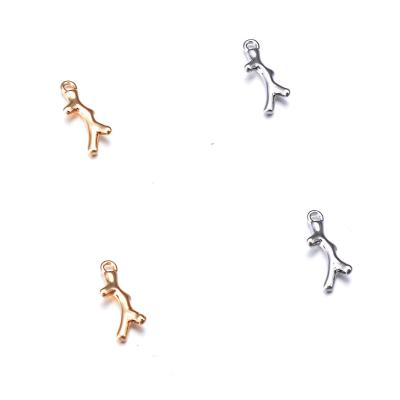 China Small Brass Branch Charms DIY Jewelry Accessories Hot Sale Jewelry Findings Components for sale