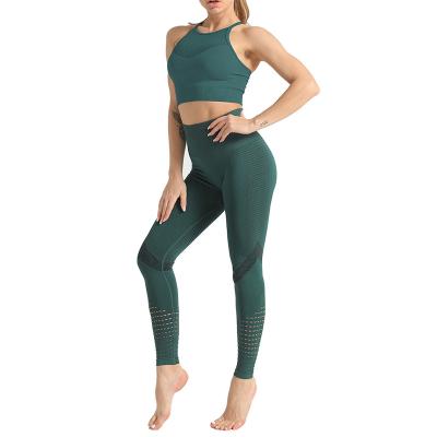 China Yoga Tops Women Sportwear Gym Seamless Breathable Seamless Bra Workout Yoga Legging Leg Pants Wild Wear for sale