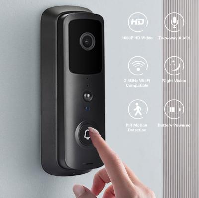 China Video TUYA Pir Door Phone Wifi Smart Doorbell Camera 1080P 7.5cm*3.3cm*14.4cm for sale