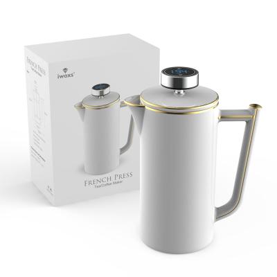 China Large Capacity Portable French Press 1000ml Coffee Maker French Press for sale