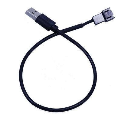 China Charging USB to 3-Pin or 4-Pin PWM 5V USB Fan Power Adapter Connector Cable for Computer for sale