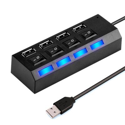 China Charging+Data Transfer Multi USB 2.0 Hub High Speed ​​4 Ports On Switch USB Splitter Adapter For PC Laptop USB Expand for sale