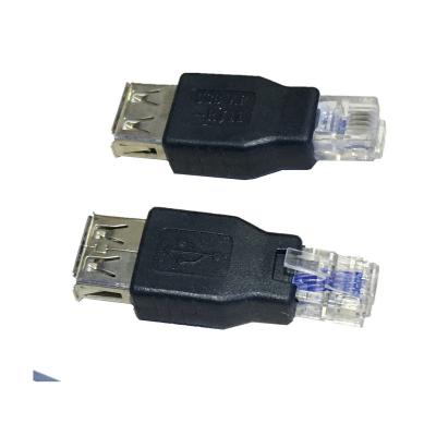 China Portable USB RJ11 RJ12 4PIN NETWORK ADAPTER CONVERTER PHONE SOCKET AF 6P4C Rj11 FEMALE Adapter for sale