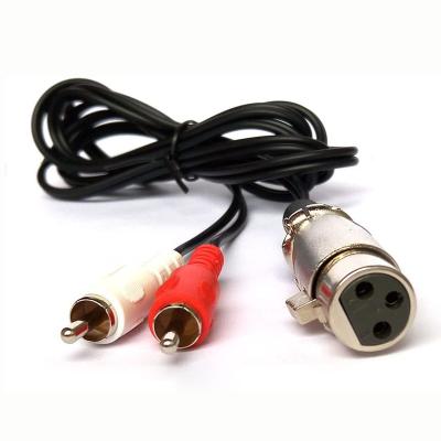 China MP3/MP4 Player XLR Y Splitter Patch Cable, 1 XLR Female to 2 RCA Male Stereo Plug Adapter Cable for sale