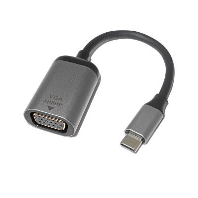 China Mobile Phone USB Type C to VGA HD Converter USB 3.1 Extension 1080P Type C to VGA Adapter Cable for sale