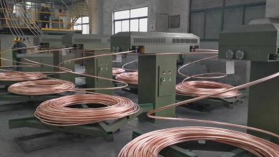 China Kontinuierlich aufgestellte Kupferstange 8000 Tonnen für PVC-Kabel zu verkaufen