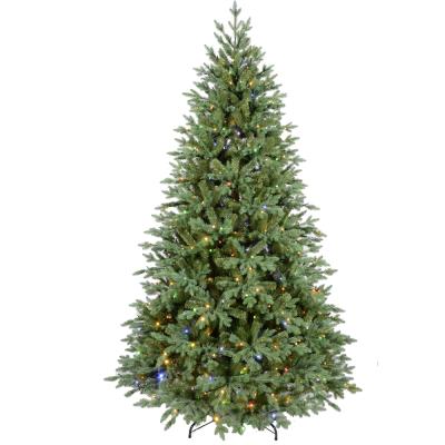 China Outdoor Holiday Decoration Luxury Pre-lit Christmas Tree CE Certified Warm White LED Lights PE PVC Artificial Christmas Tree for sale