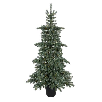 China Holiday Decoration 6FT Perfect Hinged Indoor Outdoor Pre-Bed Christmas Tree for sale