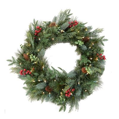 China Eco-friendly PVC PE Pine Needle Christmas Tree Garland for Xmas Holiday Decoration include fir tree for sale