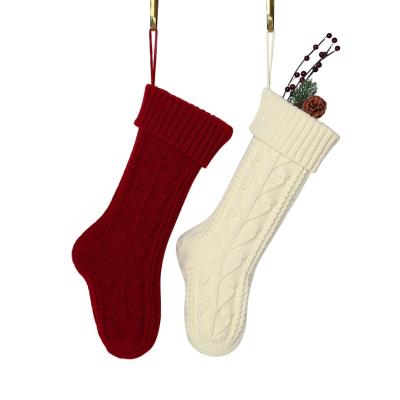 China Bulk Christmas Stocking Velvet Sock Knitted Christmas Stocking Knitted Christmas Stocking for sale