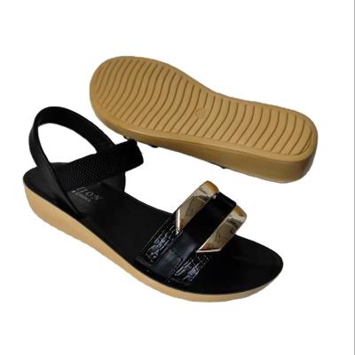 China Hot Sale Ladies PU Slide Sandals Women Light Up Weight Cheap OEM Shoes EC0308002 for sale