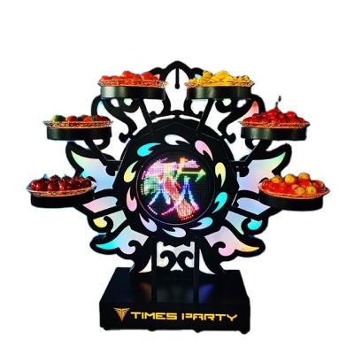 China Home.Restaurant.Bar.Hotel.Super Markets Promotions Wholesale Custom LED Logo Metal Bar Fruit KTV Nightclub Luxury Luminous Vegetable Serving Tray For Nightclub for sale