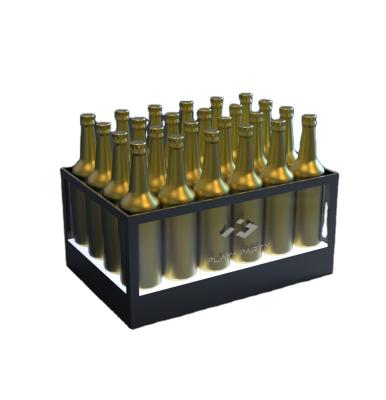 China 24 Bottles Large Capacity Custom Viable Logo Bar Led Wine Beer Wine Cooler Acrylic Ice Buckets With Led for sale