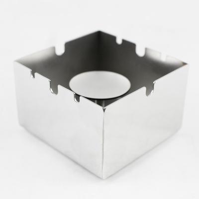 China OEM&ODM Logo Outdoor Stainless Steel Contemporary Custom Ashtray Metal Windproof Ashtray For Bar for sale