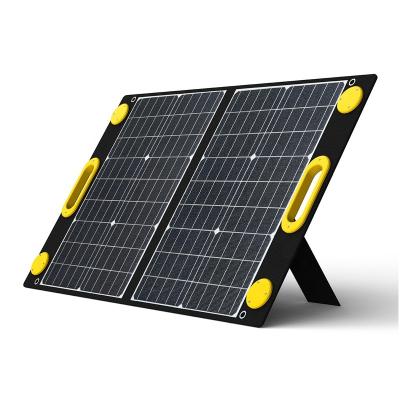 China Solar Power System Portable Waterproof Folding Magnetic Attraction 60w Thin Film Flexible Portable Photovoltaic Panel for sale