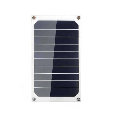 China Solar Power System Outdoor Portable Waterproof Flexible Solar Panel 5w 5V Mobile Phone Charging for sale