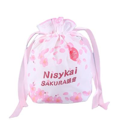 China Promotion washcloth bag plastic packaging fashion design printing recyclable drawstring bag for sale