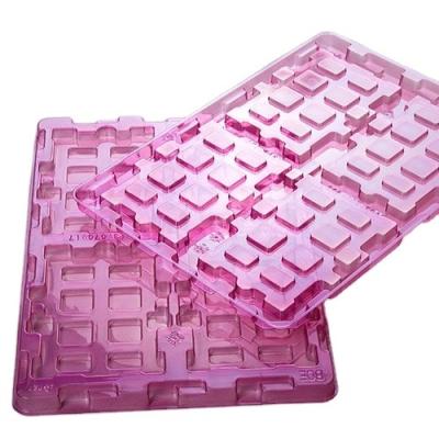 China Pink consumer electronics packaging tray plastic blister packaging tray with high quality for electronics for sale