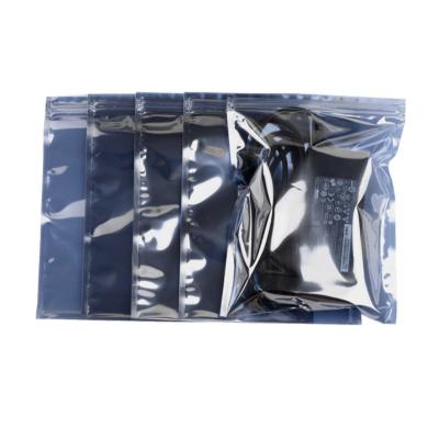 China Antistatic Custom Silver Insulation Material Zip Lock Shielding Bags For Electronics for sale