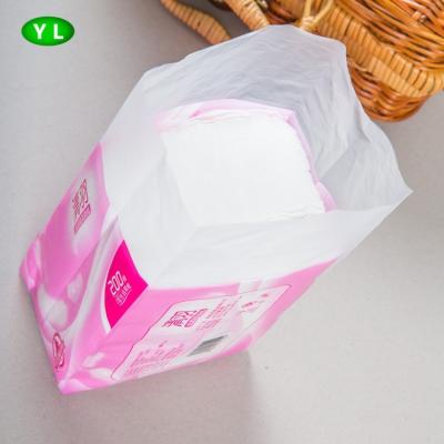 China Recyclable LDPE Top Open Grocery Clear Packaging Bag Packing For Facial Tissue Paper for sale