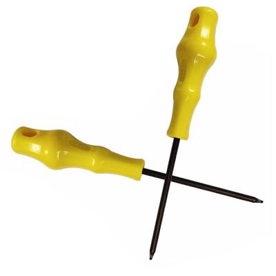 China High Torque & T6 T7 T8 T9 T10 T15 T20 ABS Magnetic Toughness S2 Tip Star Yellow Tip Torx Screwdriver for sale