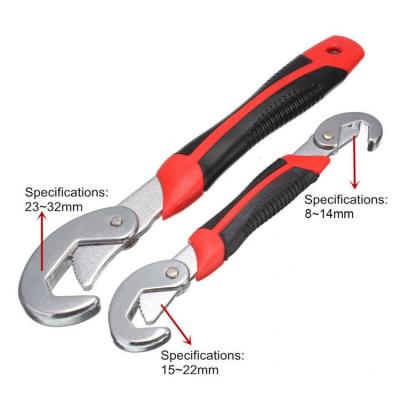 China 8-32 Pcs 8-32 Mm Snap'n Multifunctional Quick Handle 2 Open End Wrench Universal Adjustable Set for sale